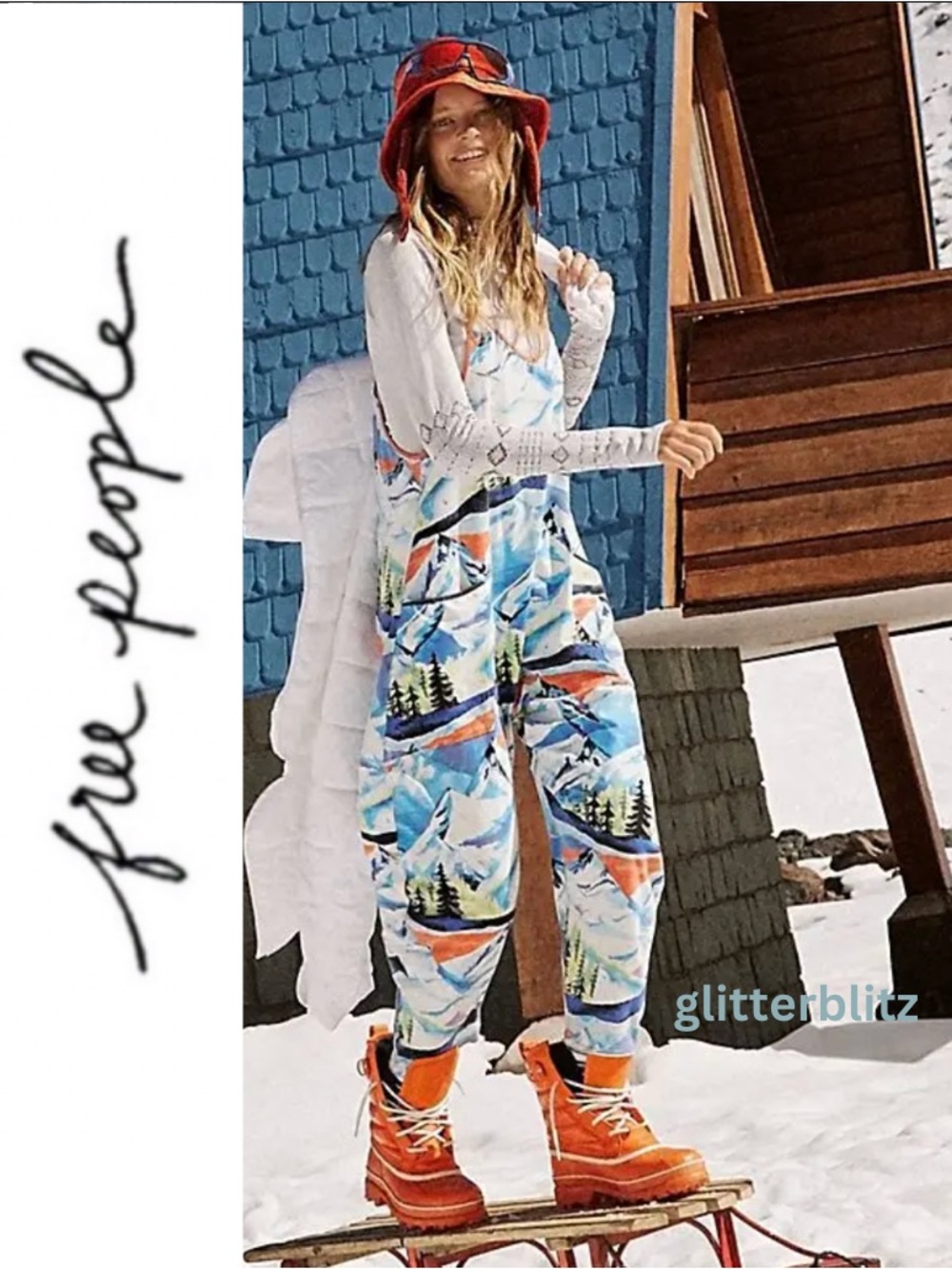 Free People Hot Shot Printed Onesie ⛷️🏂  Skinic Route Apres Combo